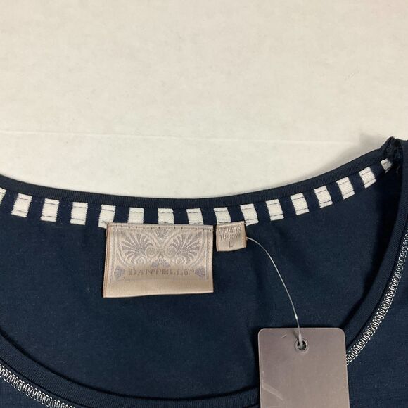 Dantelle Marine Club Nautical Graphic T-Shirt Rhinestone Anchor Blue L Tee NWT - Picture 4 of 10